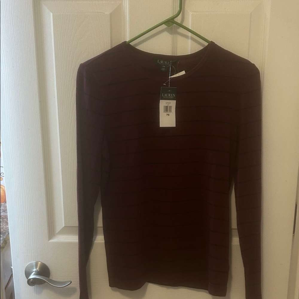Lauren Ralph Lauren Men's Dark Red Crewneck Sweater